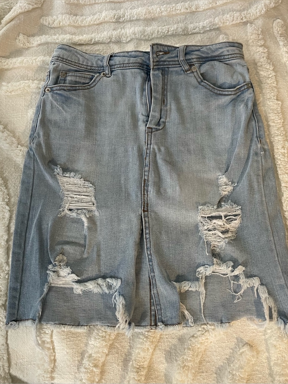Highway Jeans Denim Distressed Jean Skirt Size 5/6